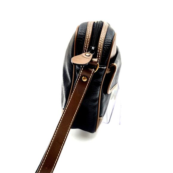 VINTAGE BALENCIAGA BLACK AND BROWN LEATHER TOILETRY BAG - Picture 8 of 16